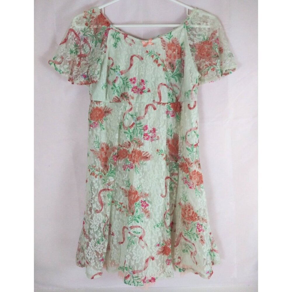 Disney D-Signed Girl's Beauty And The Beast Dress Lace Floral Large 14/16